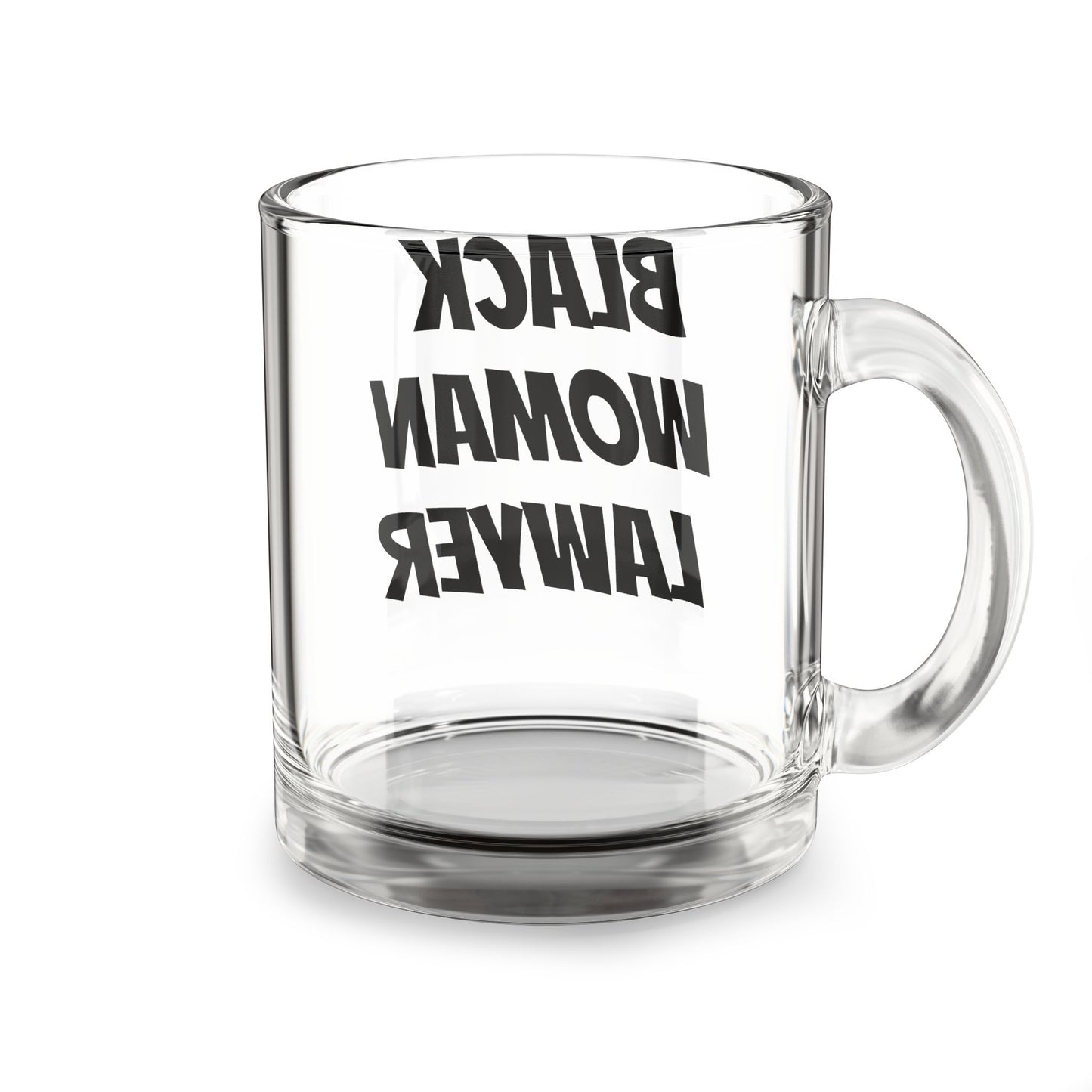 Glass Mug — "Black Woman Lawyer" Bold Statement Coffee Cup